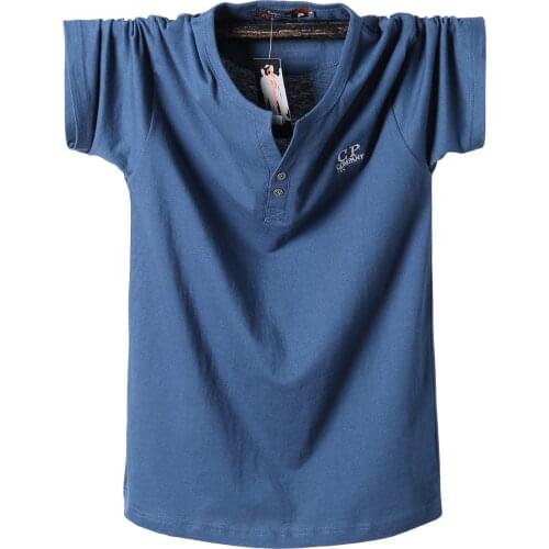 Summer New Plus T-shirts men Plus Size Short Sleeve T-Shirt Men Cotton Half Sleeved Casual T Shirt Extra Large size