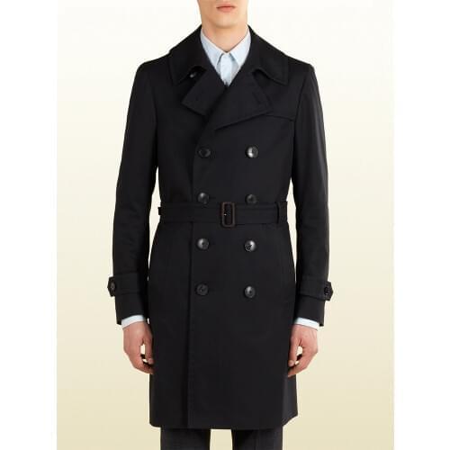 Custom Made Navy Blue Trench Coat Men, Double Breasted Winter Overcoat Men Long Coat, Cashmere Wool Coat Winter Coats For Men
