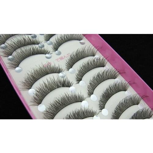 50set 10Pair/set Handmade Natural Long False Eyelashes Makeup Eyelash Extensions Tools Eye Lashes Cheap Fake fashion