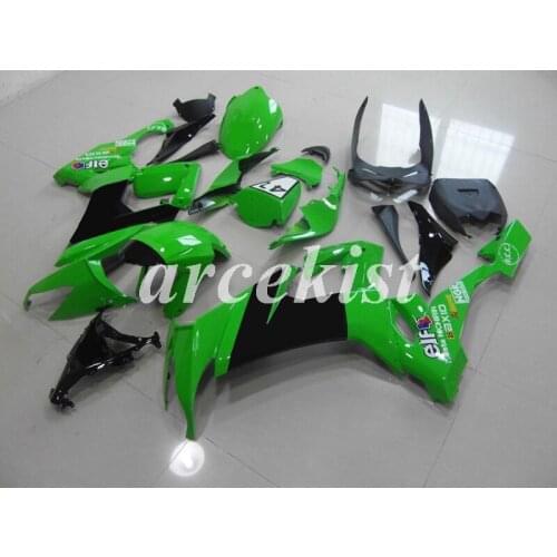 New ABS whole Fairings Kit Fit for Kawasaki Ninja ZX-10R ZX10R 10R 2008 2009 2010 08 09 10 Bodywork set Green black cool