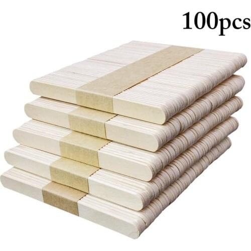 100PCS Popsicle Stick Ice Cube Maker Cream Tools Model Special-Purpose Wooden Craft Stick Lollipop Mold Natural Wood Cake Tools