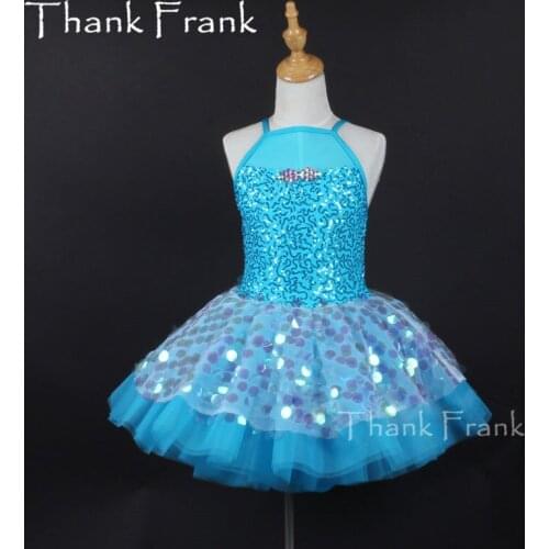 Girls Sequin Camisole Ballet Dress Kids Adult Beautiful Appearance Shiny Tutu Dresses Children Professional Dance Costume C490