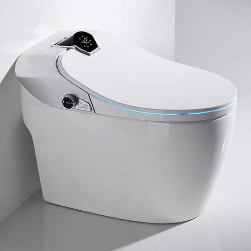 Luxury S-trap Intelligent Floor Mounted WC Remote Controlled Smart Bidet Toilet RS i11