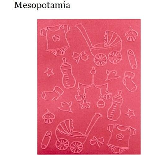 DIY Scrapbooking Petals Baby Pram Socks Embossing File Templates Card Plastic Template Crafts New Baby Sewing Embossing Folders