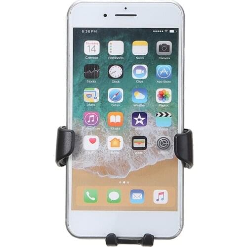 Universal Car Air Vent Mount Mobile Phone Holder Gravity Stand Multifunctional Navigation Support Frame Leather Grain Bracket