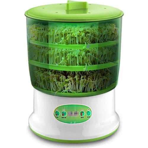 Bean Sprout Maker Thermostat Green Vegetable Seedling Growth Bucket Automatic Electric Sprout Bud Germinator Machine