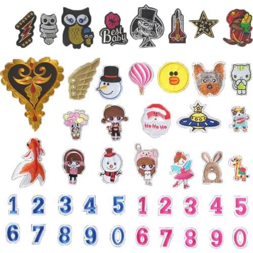 1PCS sells exquisite childrens stickers and micro-chapter embroidery jeans tops can be sewn or Iron-On DIY clothing accessories