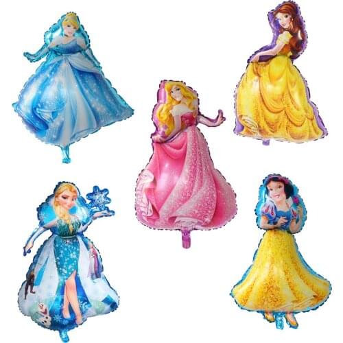 10/20/50pcs Elsa Anna Princess Snow White Cinderella Balloons Birthday Party decorations Kids Toys Wedding party Helium Balloons