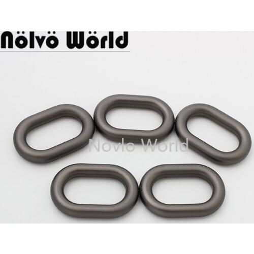 10-50 pieces 5 size 20mm 21mm 25mm 32mm 38mm Matte gun Oval ring man bags non welded ring buckles sewing metal drop shipping