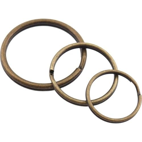 20pcs Outer 20mm 25mm 32mm Key ring Split Ring Antique bronze Keychain Durable Key Rings DIY Accessories