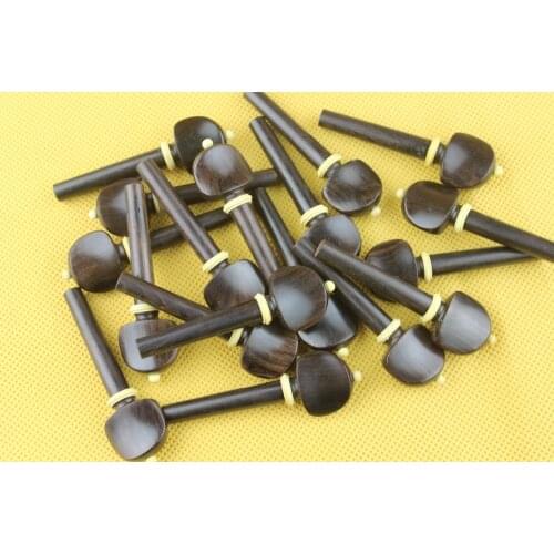 20 pcs high quality undyed ebony violin pegs 4/4 full size tuning pegs violin parts