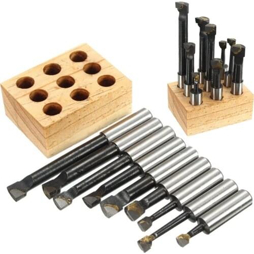 9PCS x 12mm Hard Alloy Shank Boring Bar Carbide Tipped for 50mm Boring Head Lathe Machine Tools & Accessories