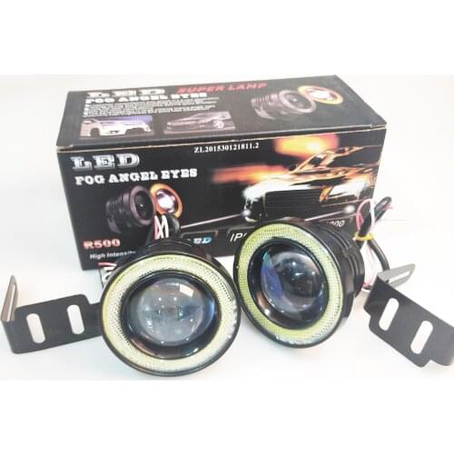 Car Angel Eye Led Lens 10W Fog Lamp Cob Ox Eye Fog Lamp Modified Fisheye Daytime Running Lamp 2.5/3/3.5 Inch