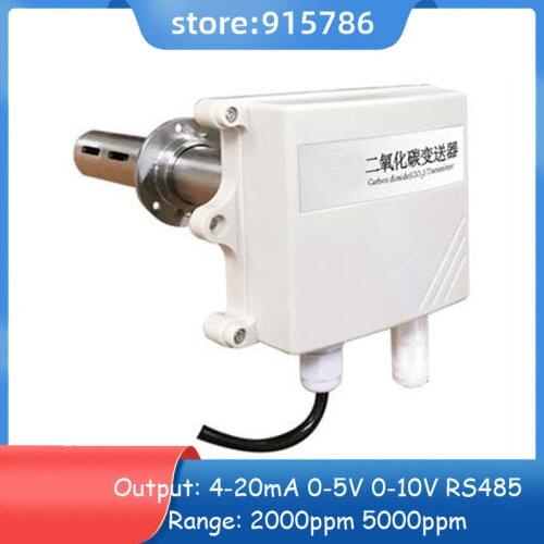 Duct mounted carbon dioxide sensor RS485 industrial and agricultural detection analog CO2 gas concentration transmitter CO2