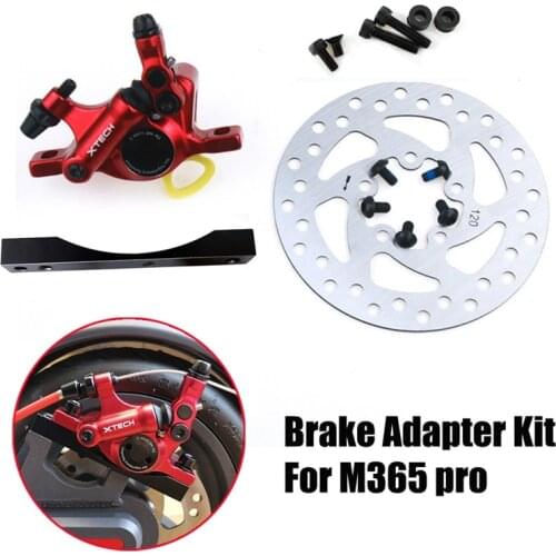 Electric Scooter Hydraulic Brake Adapter Kit Aluminum Disk Brakes Disc Piston Parts for Xiaomi M365 Pro Black&Red