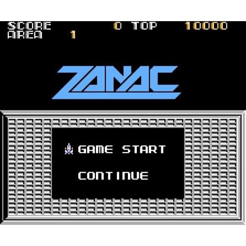 Zanac Game Card For 72 Pin 8 Bit Game Player