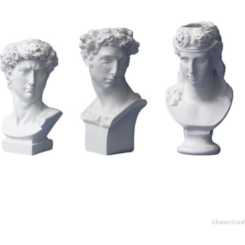 Resin Vase Flower Pot Nordic Style Human Head Pen Brushes Holder Home Decoration Garden Planter N20 20 Dropshipping