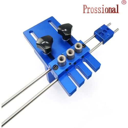 Round Dowel Punch Triple Punch Positioning Device Aluminum alloy for Woodworking Tools Three-in-one Hole Opener
