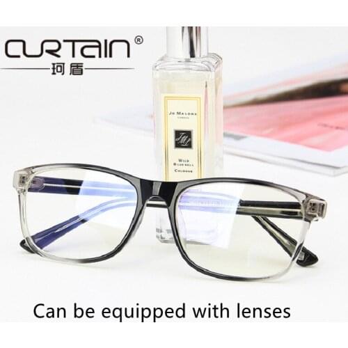 Retro square glasses frame new propionic acid leg ferrule glasses frame can be equipped with mirror flat mirror 9114