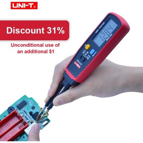 UNI-T SMD Tester UT116A UT116C Multimeter Auto Range Resistance Capacitance Diode(RCD) LED Zener DCV Continuity Battery Tester