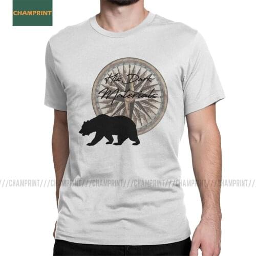 His Dark Materials Mens T Shirts Lyra Iorek Bear Belacqua Alethiometer Pullman Tees Short Sleeve T-Shirts Pure Cotton Gift Tops
