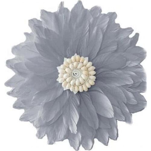 Soft Feather Conch Artificial Flower Wall-Mounted Wedding Decoration Stage Party Home Decoration