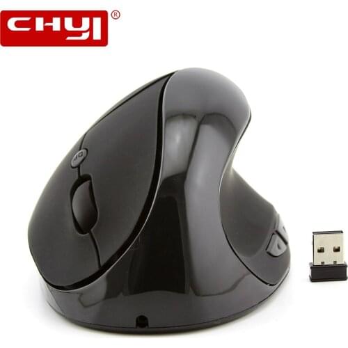CHYI 2.4G Ergonomic Vertical Wireless Mouse Rechargeable Computer Mice Cordless 1600DPI Optical Gaming Mouse For PC Gamer Laptop
