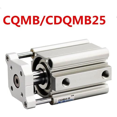 Smc type air cylinder CQMB/CDQMB bore 25mm compact rod guide pneumatic cylinder components stroke 5/10/15/20/25/30/35/40/45/50m