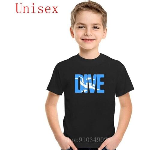 Scu-ba Diving children T-shirt Divinger Dive Birthday Gift Present for kid T Shirt 100% Cotton boy clothes Hipster girl clothes
