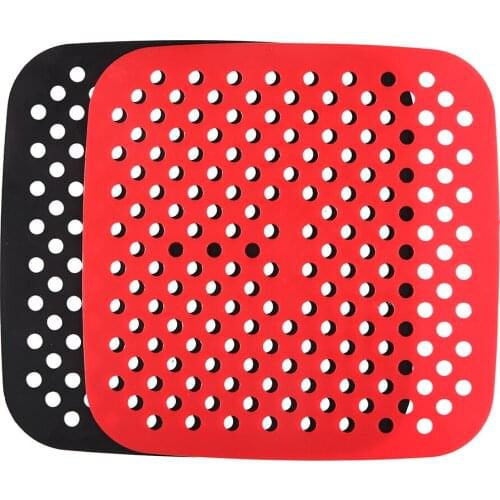 Big Size Silicone Accessories Air Fryer Mold Non-stick Durable Pad Scale Place Mat Kitchenware Reusable Square Air Fryer Tools