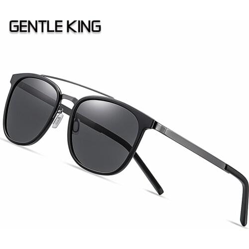 GENTLE KING Square Polarized Sunglasses Men Driving Protection UV400 Lens Sun Glasses Male Durable Frame Goggles