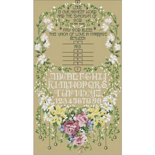 Wedding series patterns Counted Cross Stitch 11CT 14CT 18CT DIY Chinese Cross Stitch Kits Embroidery Needlework Sets