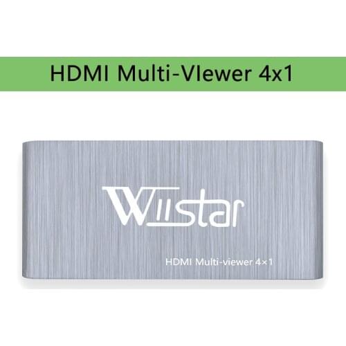 Wiistar HDMI AHD SDI Multi-Viewer 4x1 HDMI/AHD/SDI 4 In 1 Out HDMI Switch 4X1 Support 1080P for Monitor Project Computer