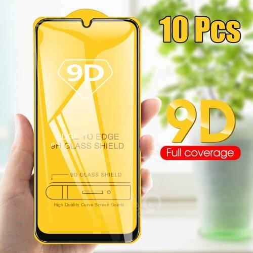 10pcs 9D Tempered Glass Full Glue Cover Guard Film Screen Protector For OPPO A93 A94 A95 A72 A73 A74 A35 A53 A54 A55 F19 Pro