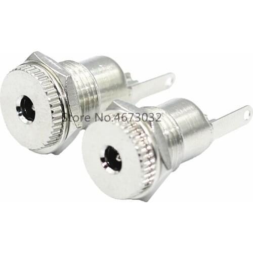 1pcs Dc-099 3.5*1.3 DC power socket base with threaded high current all-metal charging socket base