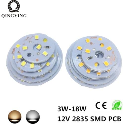 10pcs DC12V LED 3W 6W 9W 12W 15W 18W 2835 SMD Lamp Plate Needn't Driver Connect Light Source White/ Warm White Lamp Panel