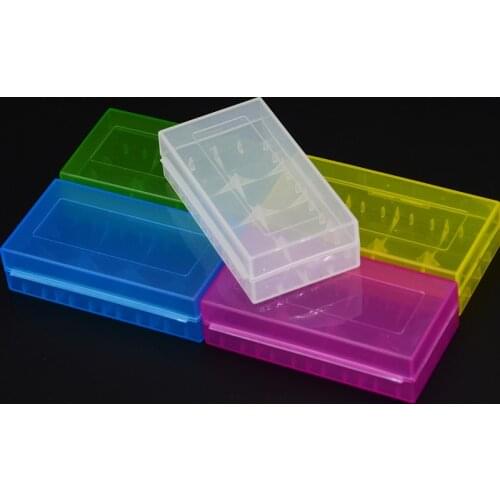 2pcs Colorful 18650 Battery Holder Case Plastic Storage Box Cover Protective Organizer Container 18650 Bank Empty Battery Case