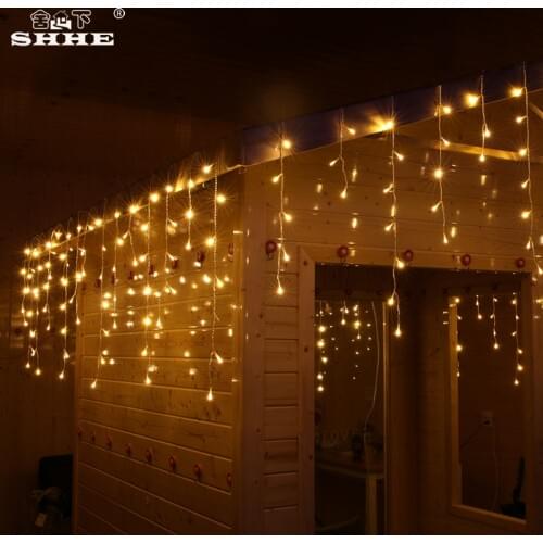 256 LED Icicle Curtain Light String 6M X 1M 8 Modes 120V 240V Wedding Party Home Garden Bedroom Outdoor Indoor Wall Decorations