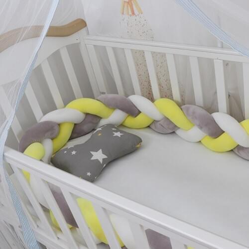 3M Nodic Knot Newborn Baby Bumper Long Knotted baby bedding room decor Crib Protector