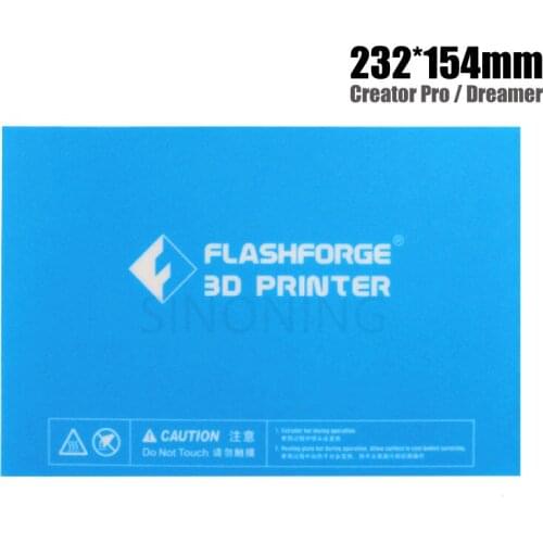 Flashforge 3D printer Accessories print sticker build plate tape for Creator Pro/Dreamer 232*154mm