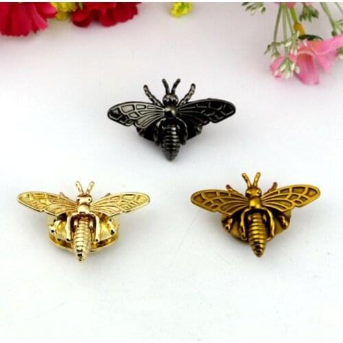 Bags accessories bee adornment Lock buckle Hardware Accessorie Bag lock ornament DIY handwork repair bag 2set/lot gold and black