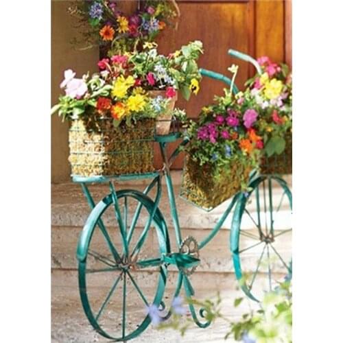 5D Diy Diamond Painting Full Drill Square Round Flower Bicycle Diamond Embroidery Rhinestone Picture Wedding DecorationsZP-4874