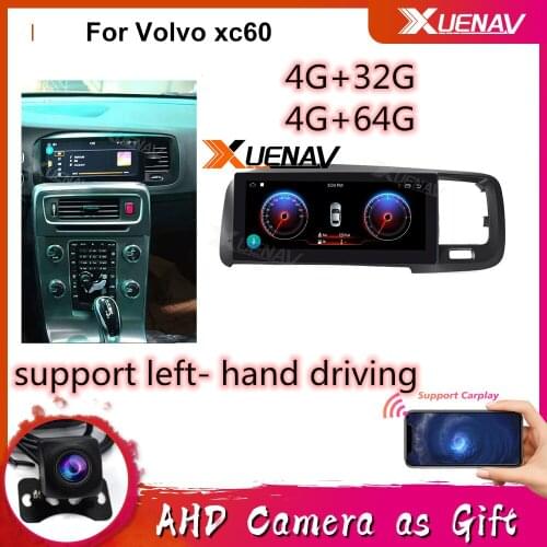 Android 8.8inch For Volvo S60 V60 2018 2019 2020 Car Stereo DVD Multimedia Player 4G+64G with Carplay Nav Navigation GPS