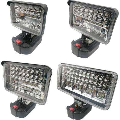 For Makita Cordless LED Spotlight 18V 3/4/5/7inch LED Working Light Lamp Li-ion Battery Supply USB Outdoor Emergency Lighting