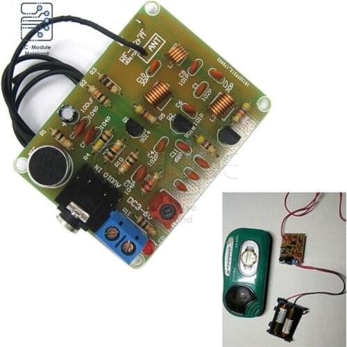 DC 3V 6V FM Wireless Transmitter Module DIY Kits 88-108MHz Electronic Frequency Microphone Stereo Radio Board Parts Adjustable
