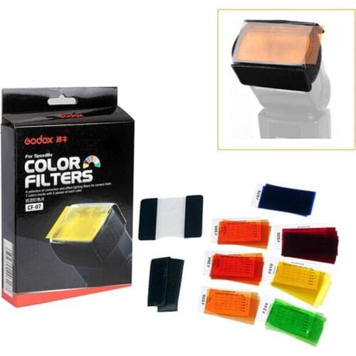 Godox CF-07 7 Color Universal Speedlite Filters Kit for Flash Photography