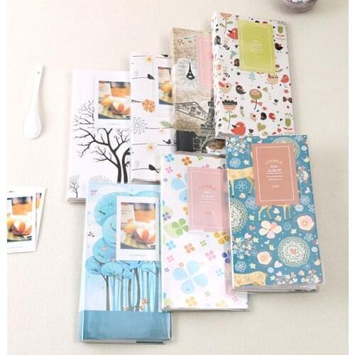 Los Fick New Style 3-inch 84 Pockets Photo Album Mini Stamp Album Photo Storage Home Family Friends Memory Souvenir Album Scrapb