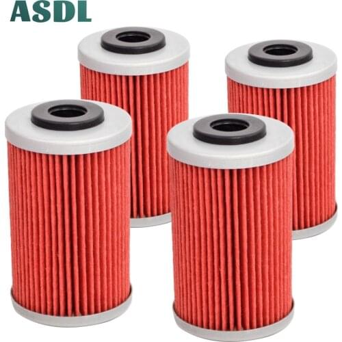 4Pcs Motorcycle Oil Filter for KTM Duke RC 125 200 390 RC R EXC 250 400 450 SX MXC EXC 520 525 SXC 625