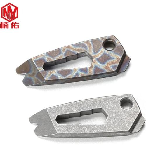 Multifunctional Titanium Alloy Crowbar EDC Gadgets Keychain Pendant Outdoor Screwdriver Bottle Opener