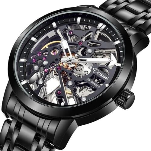 2021 Watch Men Skeleton Automatic Mechanical Watch Skeleton New Fashion Man Watch Mens Watches Top Brand Luxury часы мужские